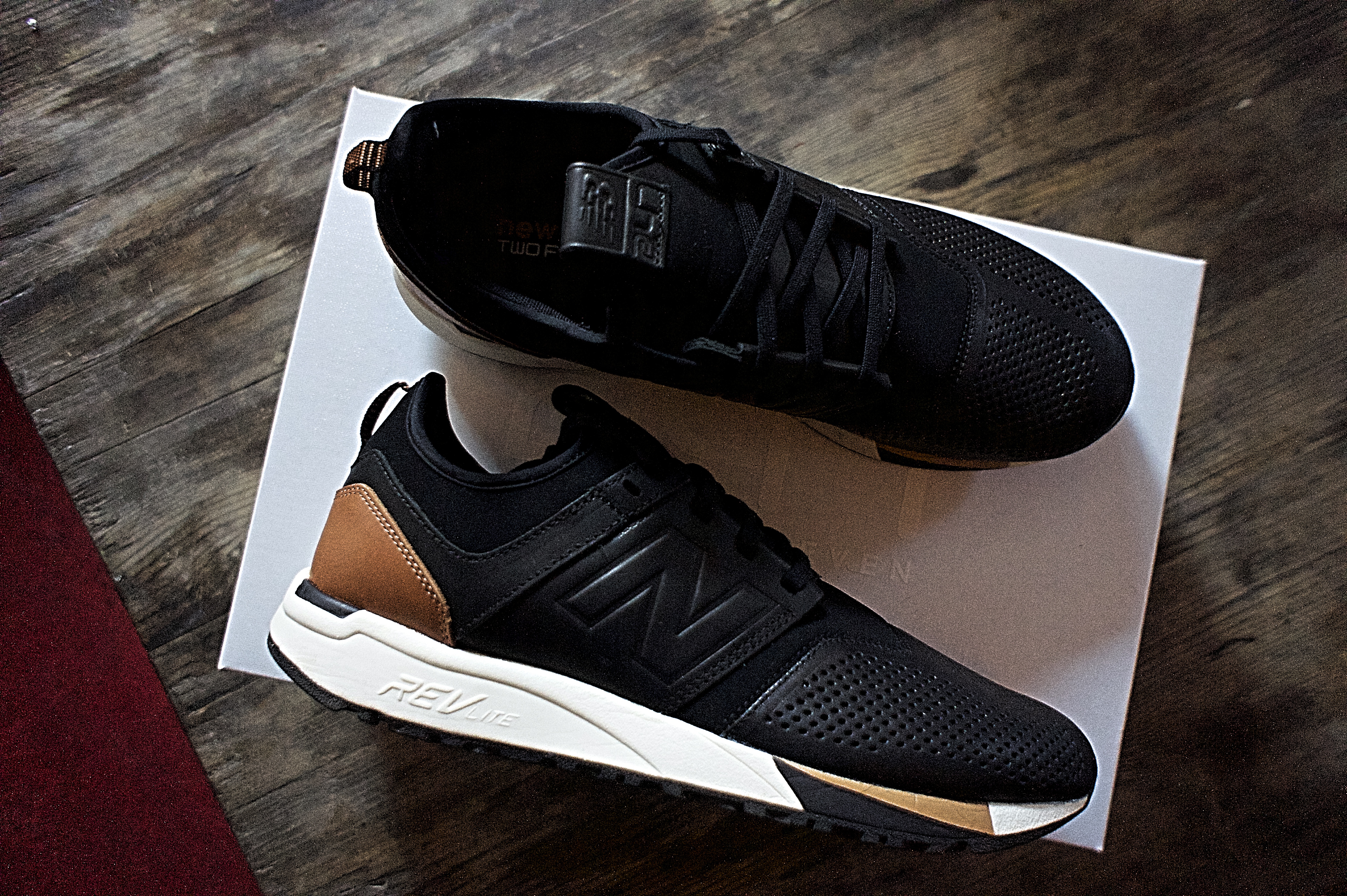 new balance 247 luxe black leather